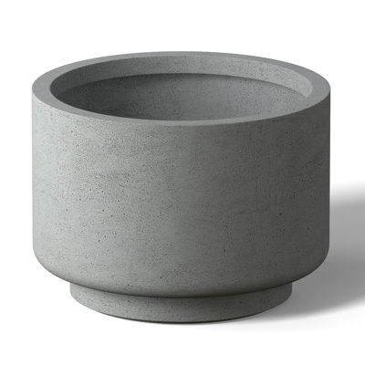 Large Concrete Round Planter / Pot With Drainage Holes
