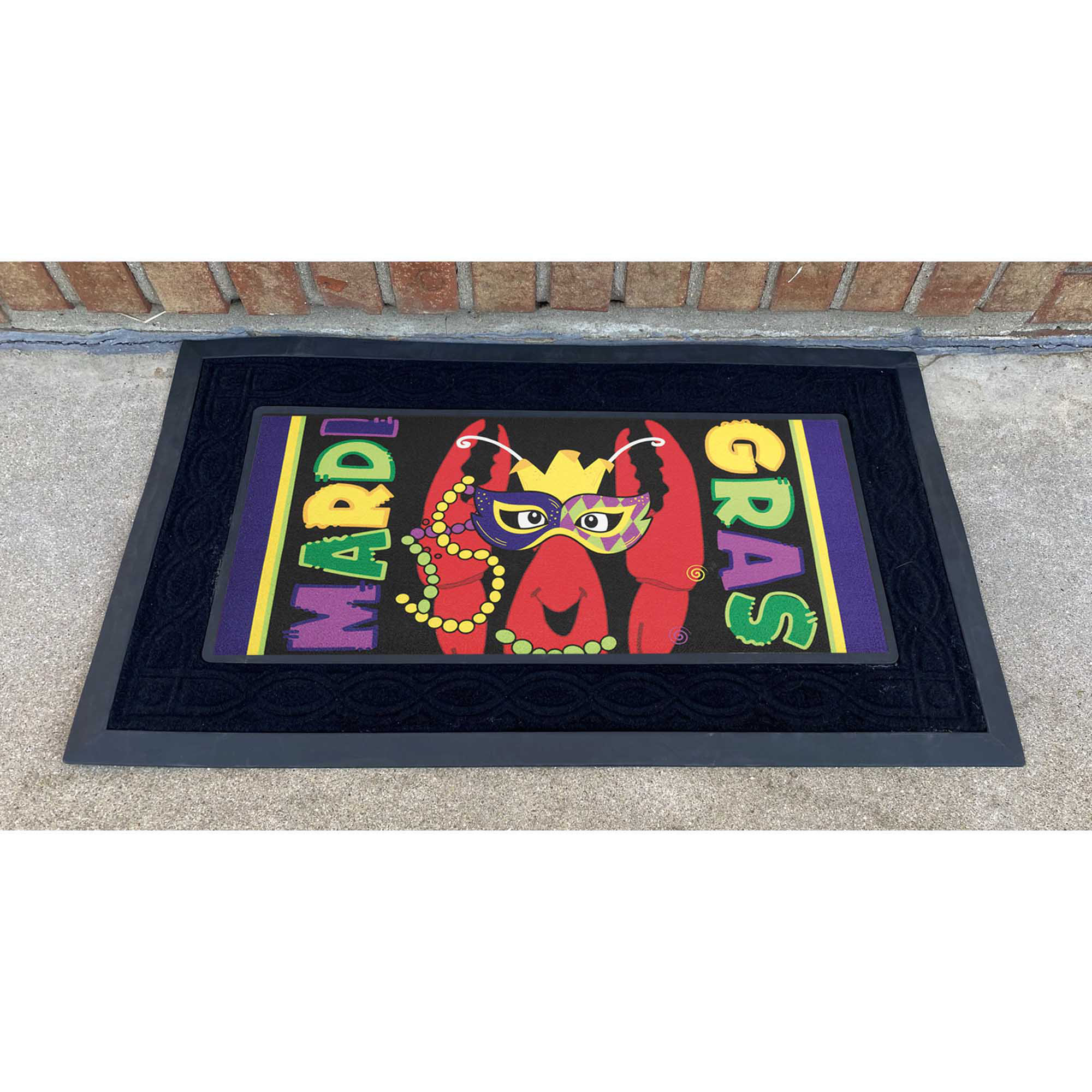 mardi gras outdoor mat