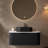 20'' Black Oval Bathroom Ceramic Basin, NO Cabinet