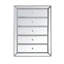 Commode à miroir 40 po à 5 tiroirs avec cadre en panneau de fibres à densité moyenne - Rangement pour chambre à coucher et salon moderne