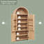 Garde-manger arqué de 71 po de hauteur, armoires de rangement modernes en bois avec fentes de porte, équipées de tablettes arquées ouvertes-1966452674