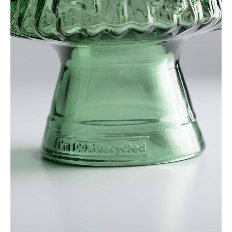 Recycled Glass Holiday Tree, Small, 13" H x 5" W x 5" D