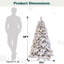 Arbre de Noël enneigé pré-éclairé-1073830567