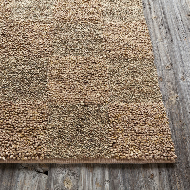 Celsa Wool Geometric Indoor Rug, Rectangle 5' x 7'6", Gold