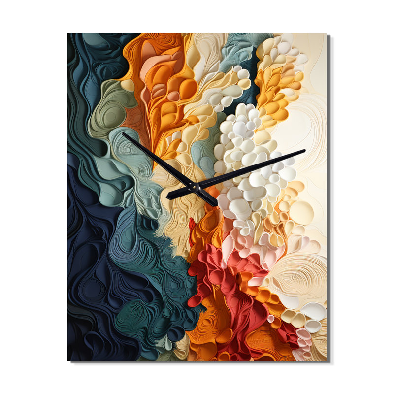 Biomorphism Organic Forms VI - Horloge murale moderne surdimensionnée, Grand