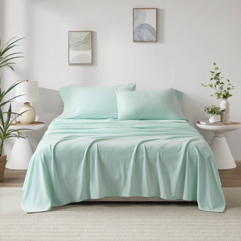 Ensembles de literie doux, Housse de couette simple TG + 3 pièces supplémen, Turquoise