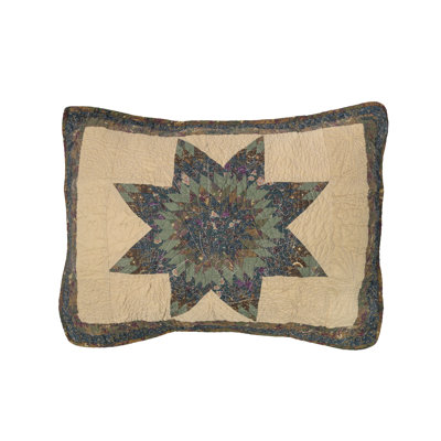 Donna Sharp Forest Star Pieced Cotton Quilted Standard Pillow Sham