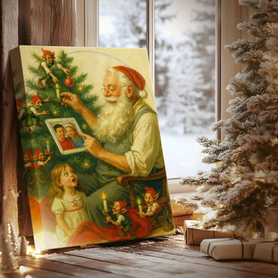 «Amber Snow Blessing» - Toile tendue avec châssis de qualité supérieure