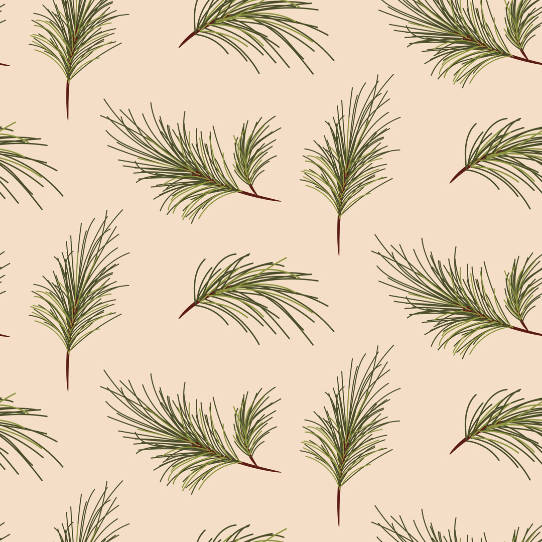 Pine Branches Background - Wrapped Canvas Print