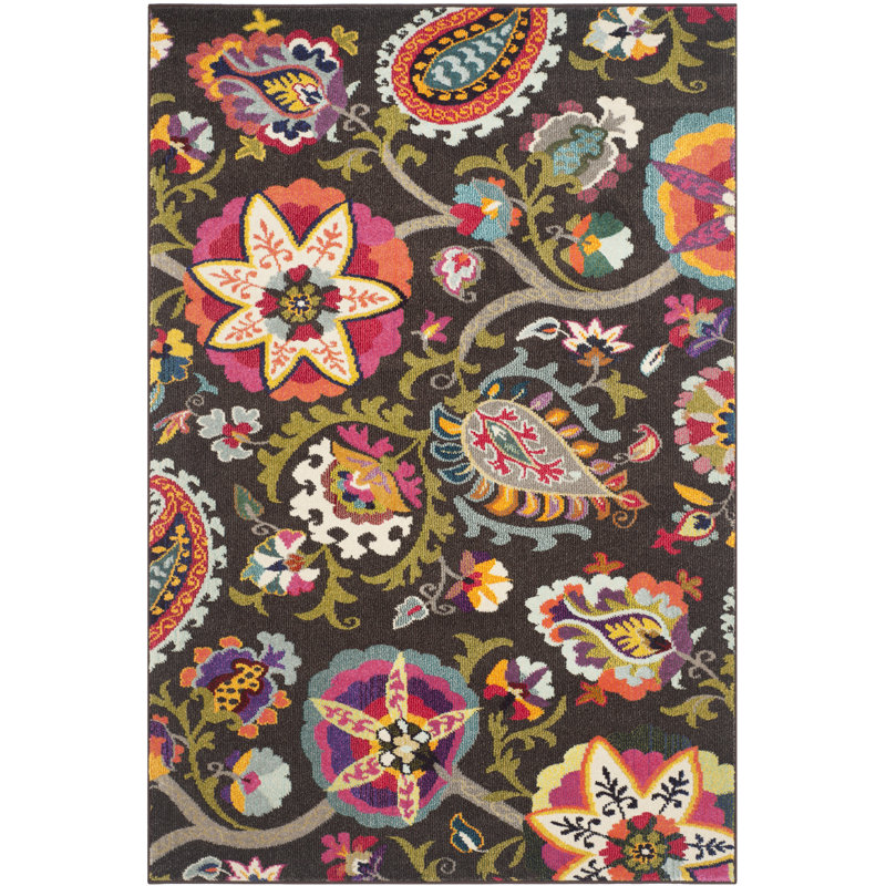 Tapis à motif cachemire Chana Performance, Rectangle 5 pi 1 po x 7 pi 7 po