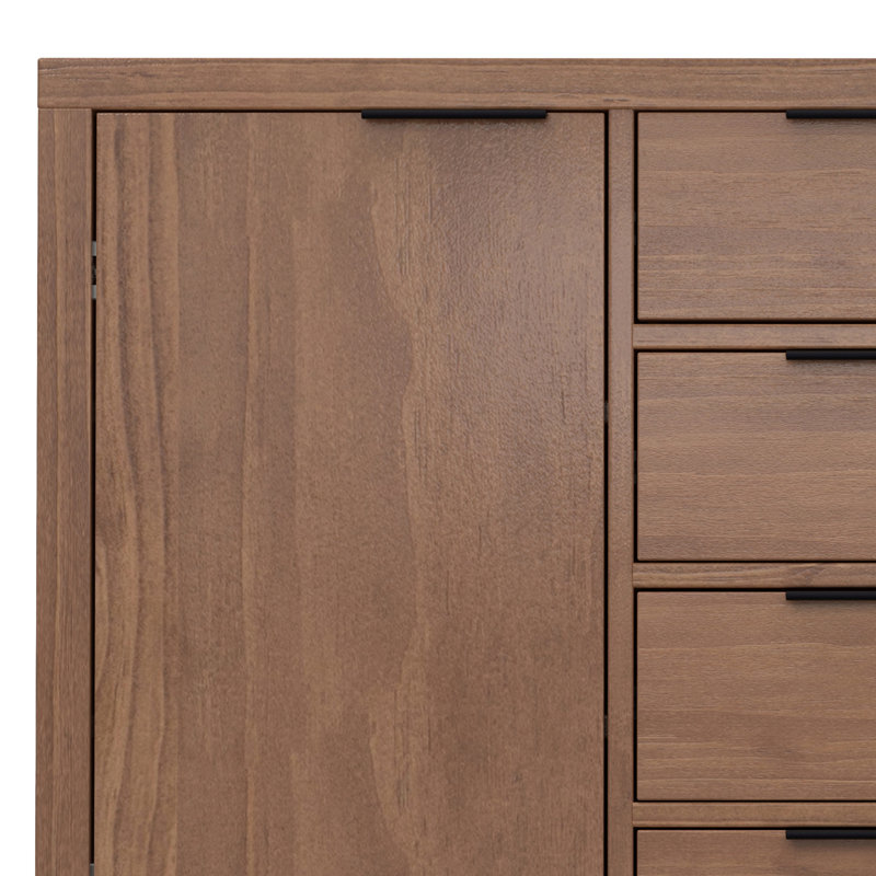 Hollander Medium Saddle Brown Solid Wood Sideboard Buffet