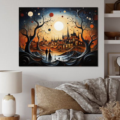 Abstrait, couple romantique, paysage