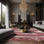 Tapis rose soyeux et moelleux-407215747