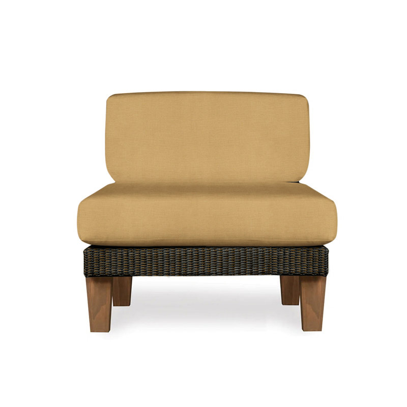 Catalina Outdoor Teak Lounge Chair, Mink, Demo Oatmeal