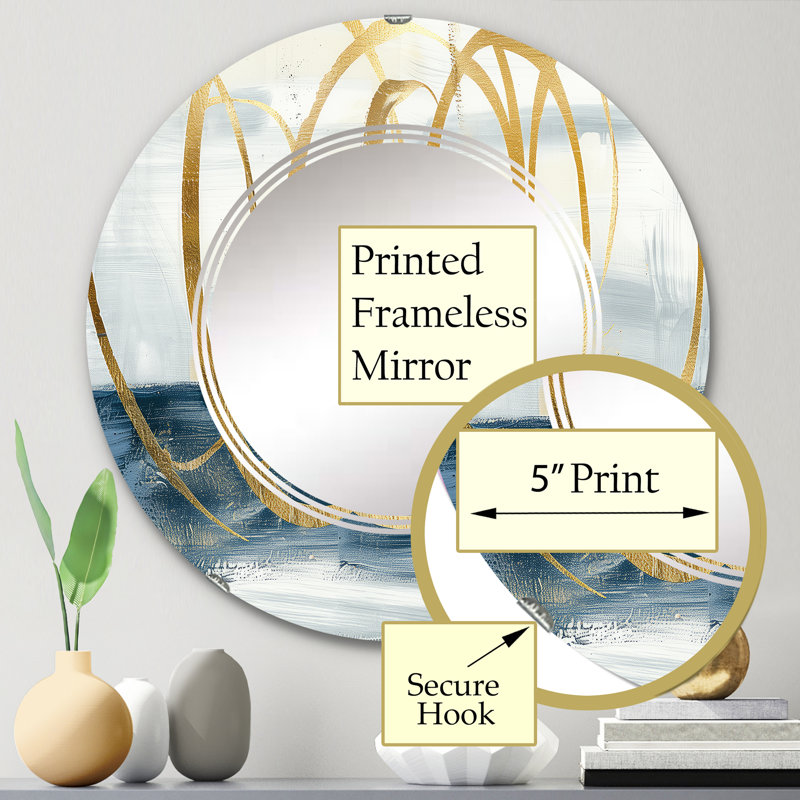 Abstract Geometric Shape Vanity Mirror, 23.6" H x 23.6" W