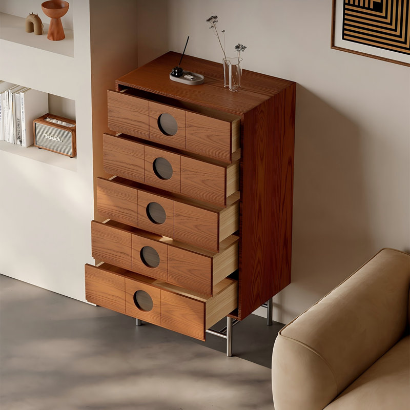 Commode à 5 tiroirs brune 24,80 po