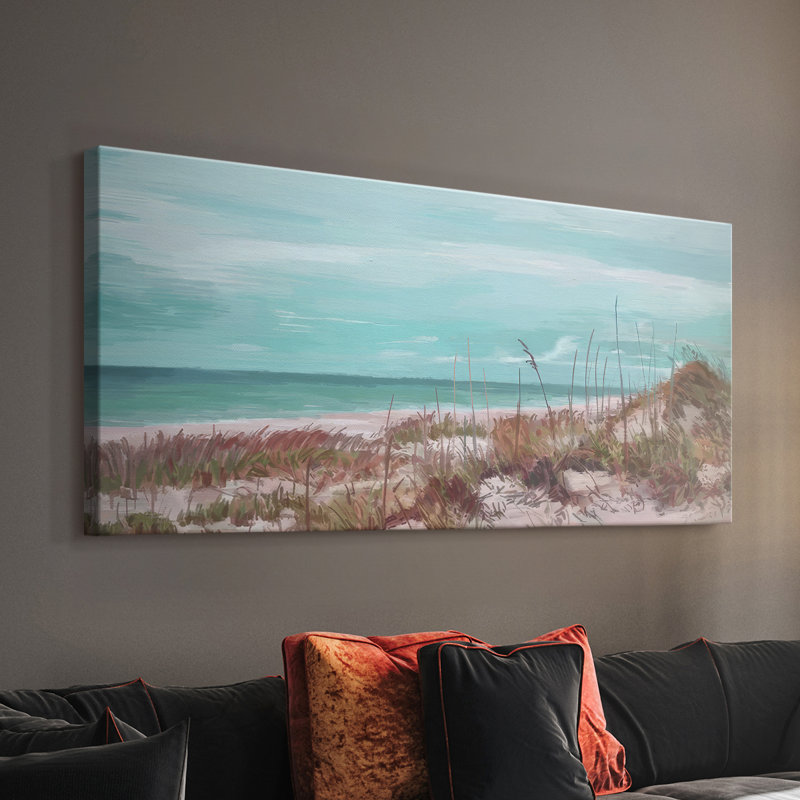 Dramatic Dunes IV - Toile tendue avec châssis - Prêt à accrocher, H 16 po x l 32 po