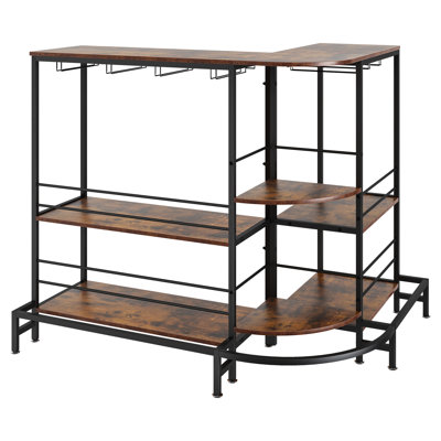20 Bottle Floor Wine Bottle & Glass Rack in