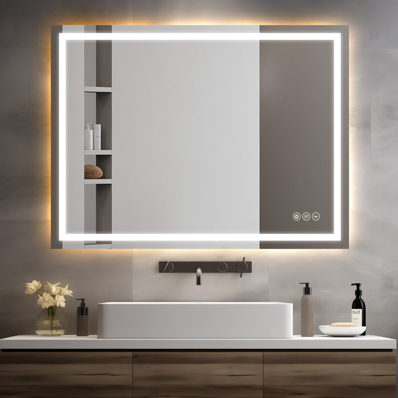 Miroir de salle de bain Carlecia, 36 po x 48 po