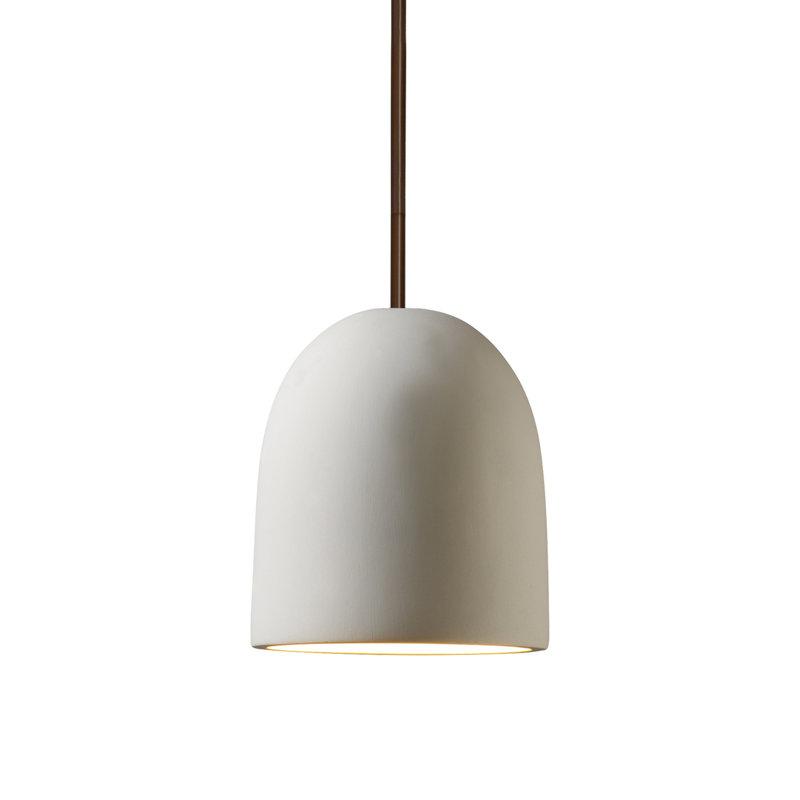 Joya 1 - Light Bell Pendant, Dark Bronze, Bisque