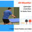 Ensemble de table de ping-pong pliable et portatif de 6 pi pour tennis de table de taille moyenne pliable et portatif pour jeux d'intérieur et d'extérieur avec filet, 2 raquettes de tennis de table et 3 balles