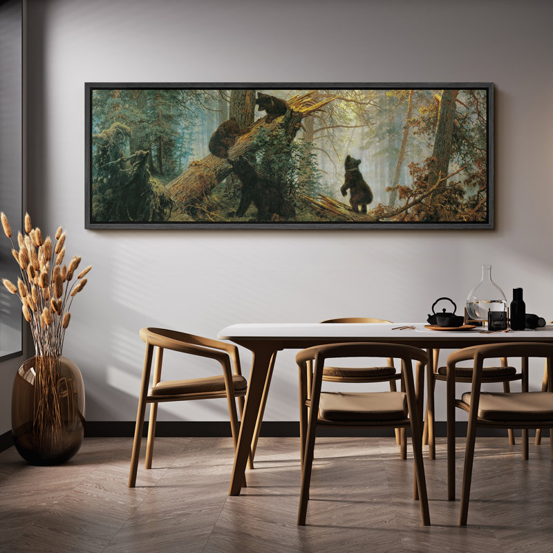 Famous Artwork " Morning In The Pineest Antique Retro Fine Art Colorful Bedroom Extra Large Wall Decor ", 20" H x 60" W