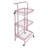 3-Tier Adjustable Metal Rolling Utility Cart with Wheels-107732402