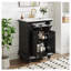 24" Modern Bathroom Vanity with Tip-Out Drawer and Soft-Close Doors, Black Finish with Ceramic Sink