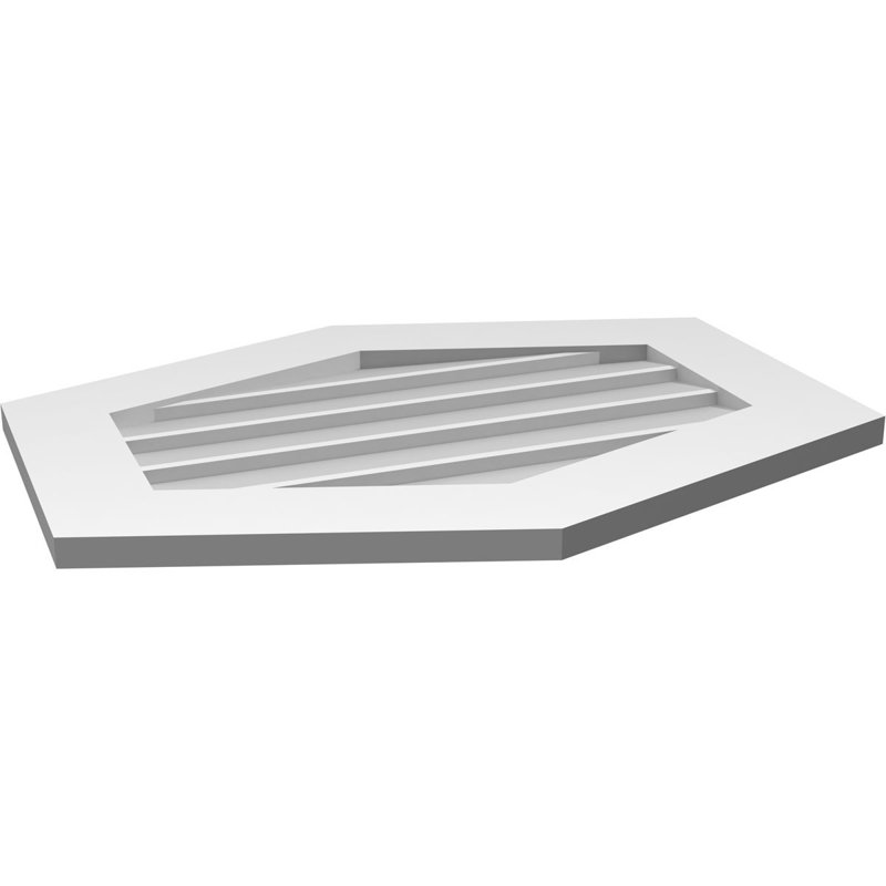 Ventilé vertical à pignon vertical 4/12 po, H 22 po x l 28 po x P 1 po