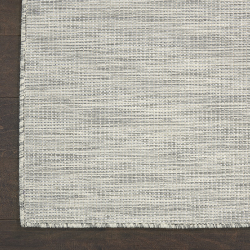 Lillehammer Solid Indoor/Outdoor Area Rug, Runner 2'2" x 12', Gray