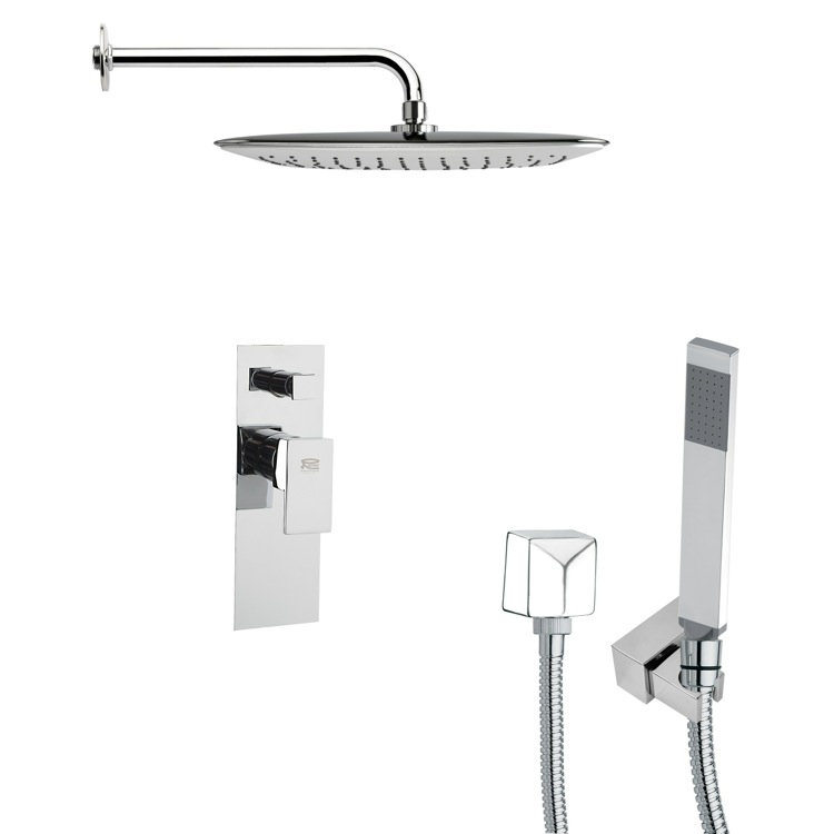Système de douche complet à pression équilibrée avec valve brute Orsino