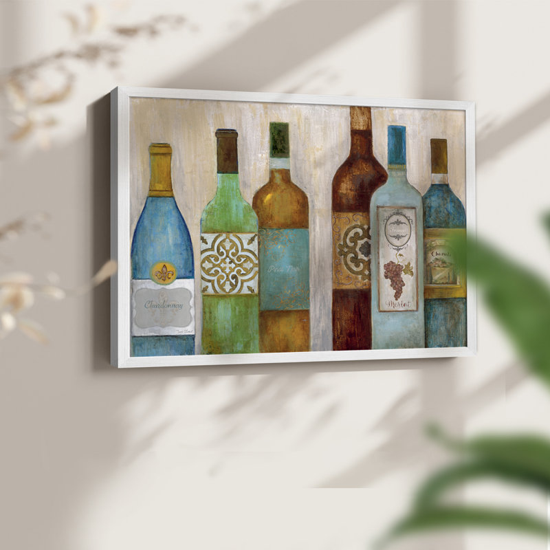 Dégustation de vin - Impression encadrée - Restickable, H 16 po x l 20 po, Blanc