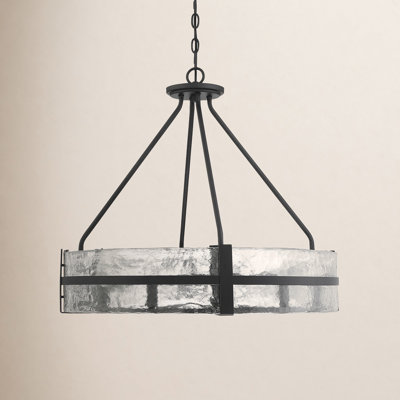 Brisa Steel Dimmable Drum Chandelier