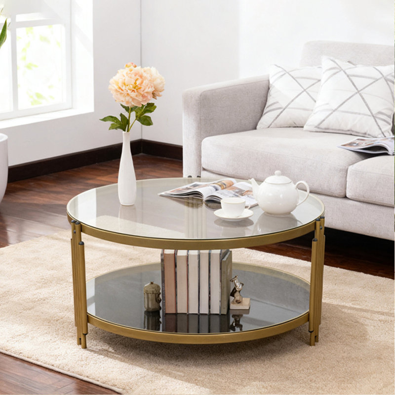  Table basse en verre avec rangement
