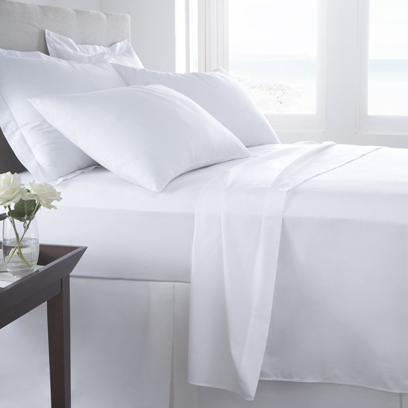 Ensemble de literie 100 % coton, Double, Blanc