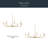 Kichler Pallas Brushed Natural Brass 8-Light Chandelier with Fabric Shades-597268139