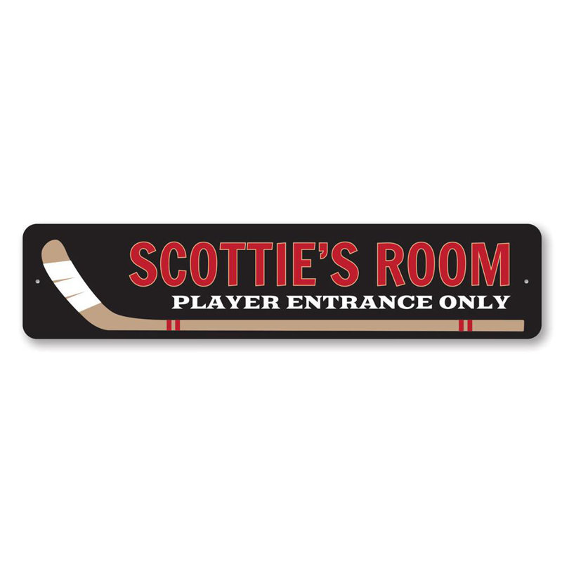 Plaque en aluminium Hockey, H 6 po x l 24 po x P 0,063 po