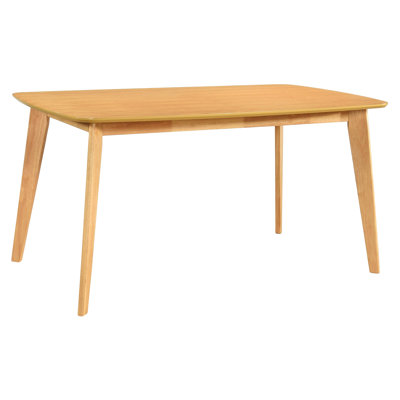 Table de salle à manger en placage de frêne chêne naturel - Sièges 6, cuisine décontractée et bois, pour l'option maison