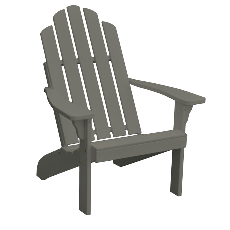 Chaise Adirondack en bois Urich, Gris olive