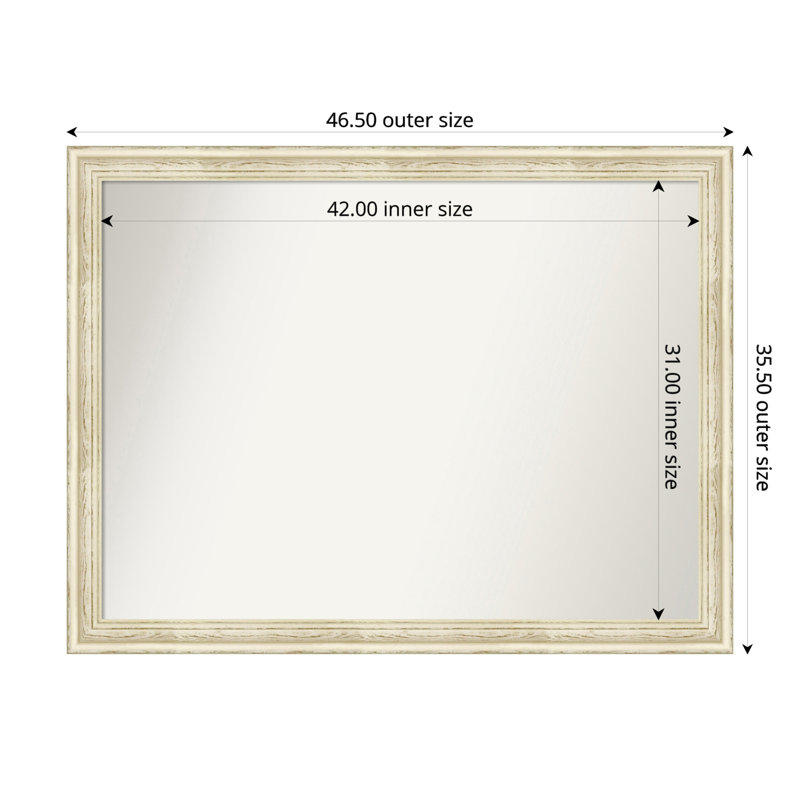 Miroir mural pour salle de bain Country, Rectangle, H 35,5 po x l 46,5 po