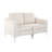 Beige Corduroy Modular Sectional For Two, Pocket Spring Seating, Solid + Manufactured Wood Frame, Comfortable Seats, Easy Assembly Guide Two - Seater Couch, Foam Filled Cushioned Back, Steel Legs,-348774322