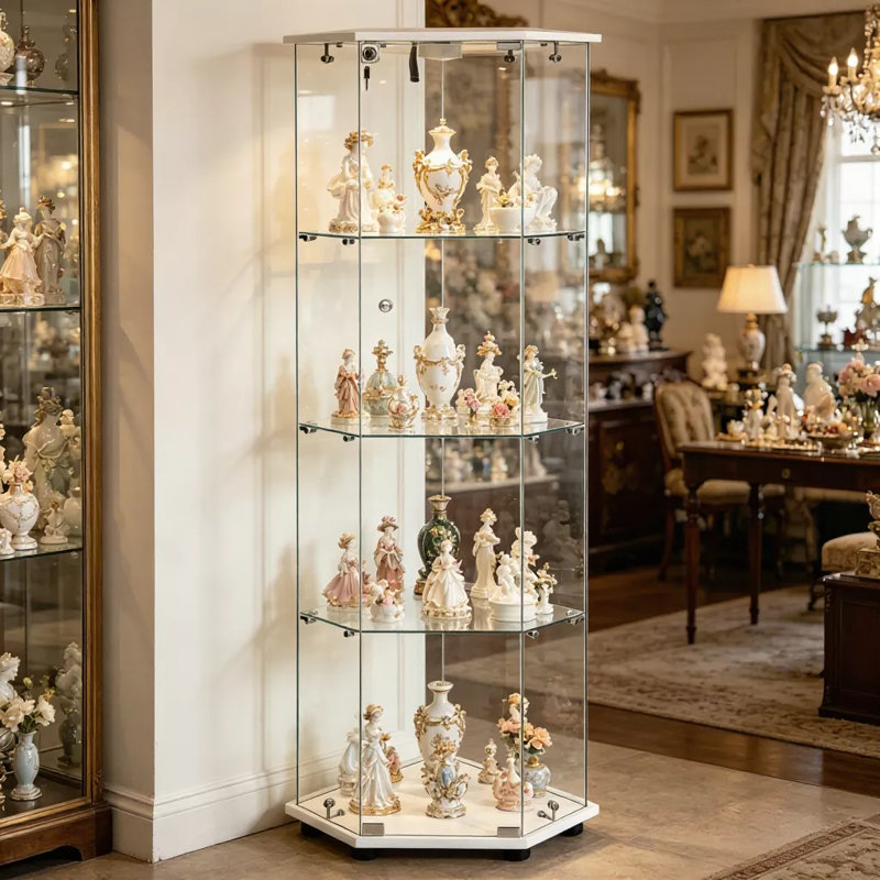 Armoire à vin en verre trempé Pentagonal