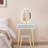 Dressing Table Set With Adjustable LED Light Mirror, 1 Drawer, Padded Stool And Free Cosmetics Organizer