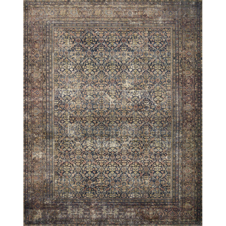 Amber Lewis x Loloi Morgan Collection MOG-03 Denim/Multi, Traditional 2'-0  x 5'-0 Accent Rug feat. CloudPile™ : : Home