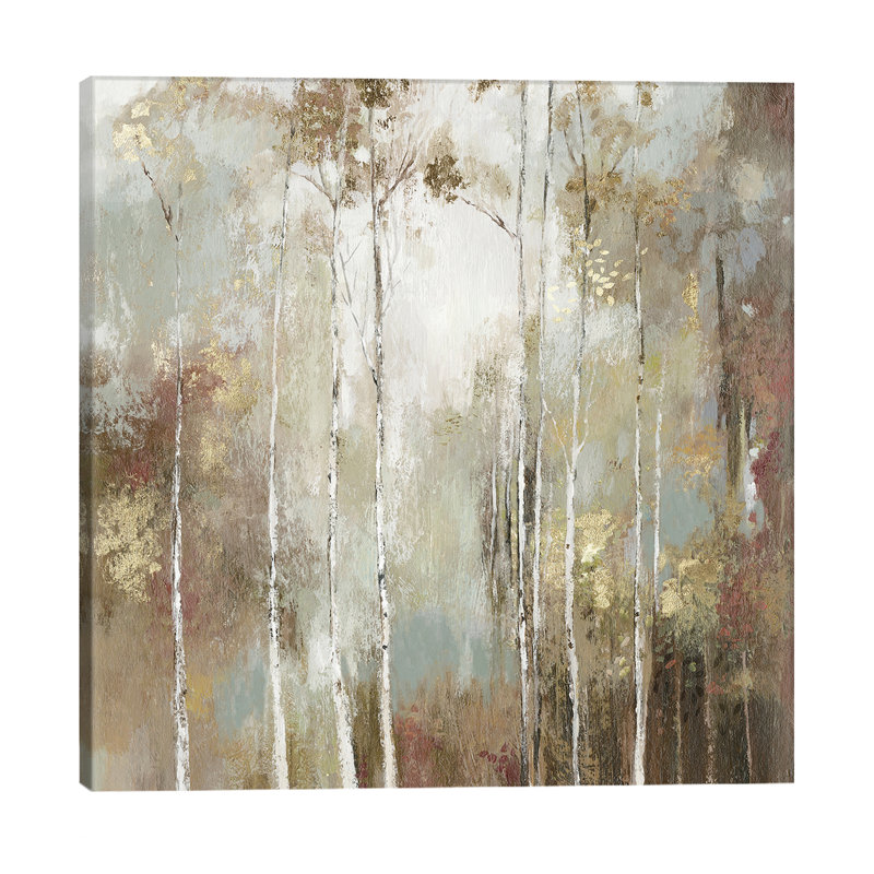 Fine Birch I by Allison Pearce - Painting on Canvas, 45.72 cm H x 45.72 cm W x 1.91 cm D, No Frame