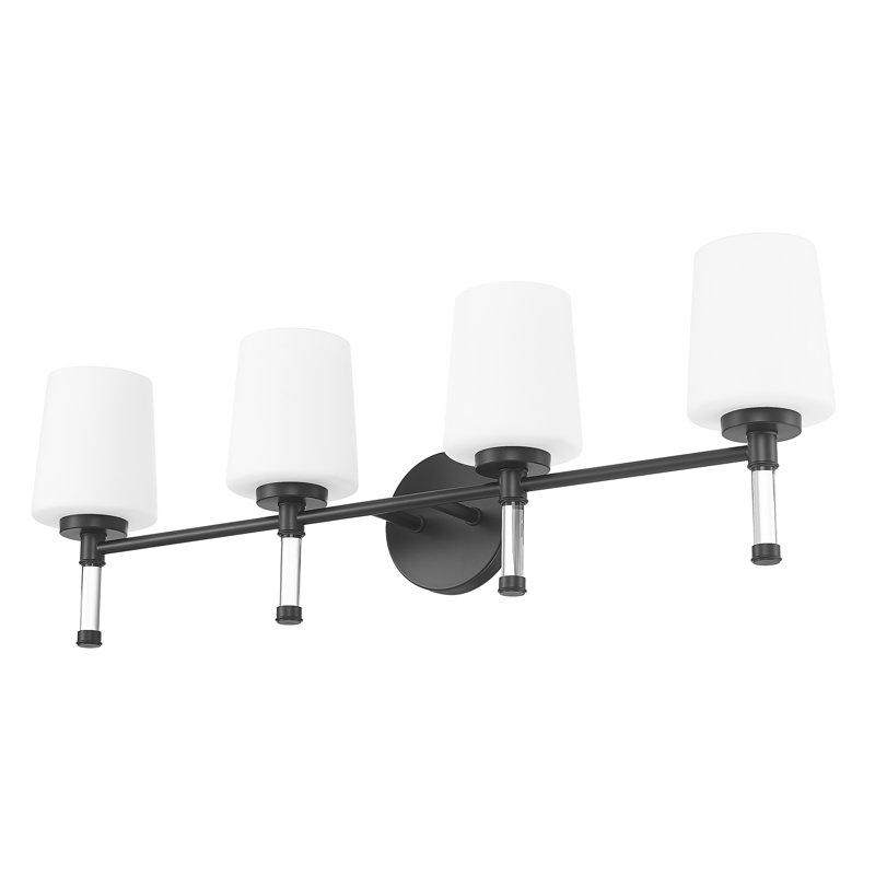 Meuble-lavabo 4 lumières Henri Mat 32 po, Noir mat