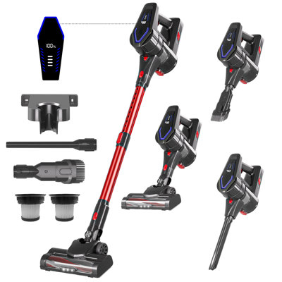 Cordless Vacuum Cleaner, 450w/45kpa, Lightweight Stick Vacuum Cleaners For Home, Self-standing Stick Vacuum With Detachable Battery, For Home Floor Carpet Pet Hair