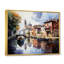 «Beige Canal Waterway Pointillism», reproduction sur toile-437469846-437469843