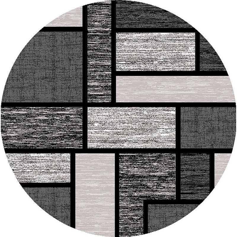 Mccampbell Abstract Indoor Rug, Round 6'6"
