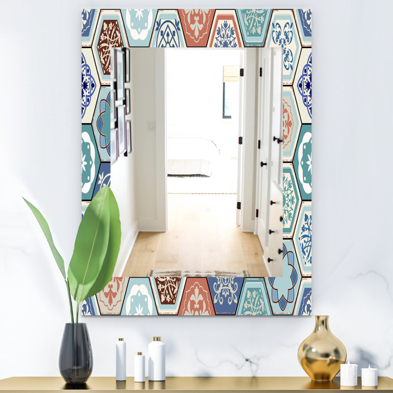 Mid-Century Traditional Accent Mirror, 39.4" H x 29.5" W